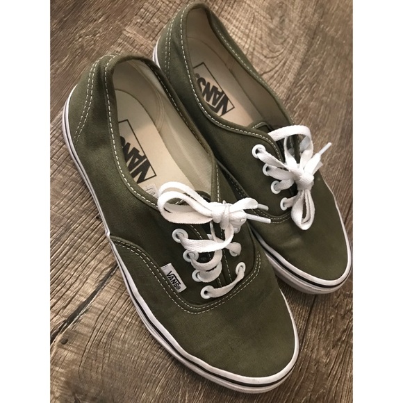 vans shoes olive green